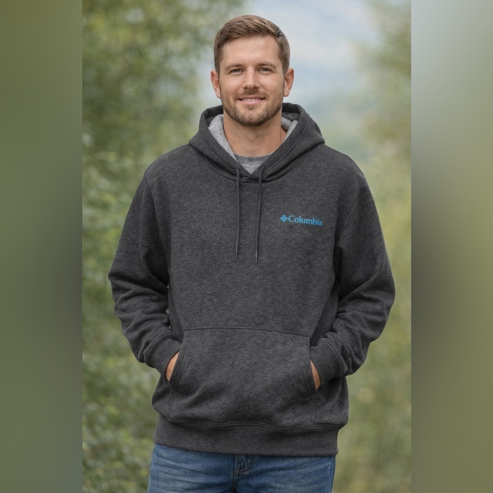 Columbia Men's Charcoal Hoodie Sweater